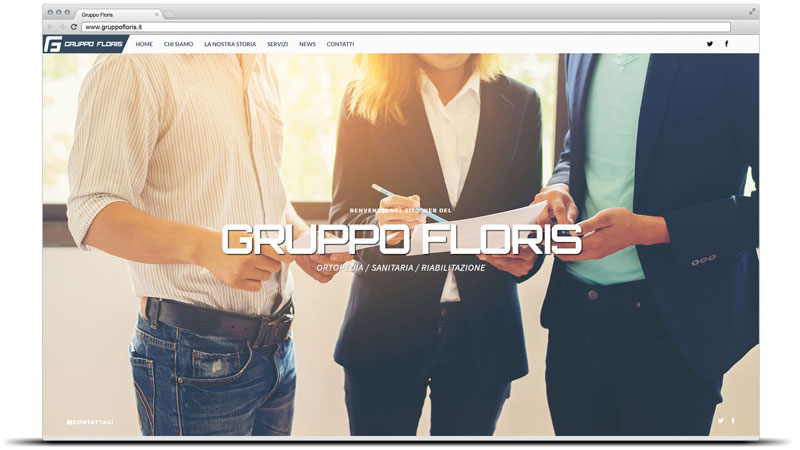 realizzazione sito web gruppo floris a guspini